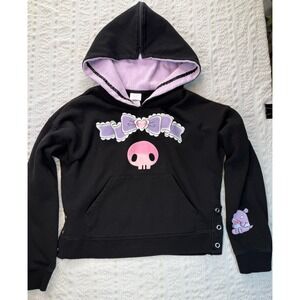 Hot Topic Kuromi Hoodie Womens Large Black Graphic Sailor Goth